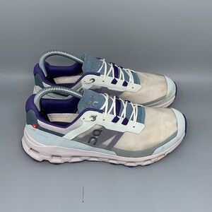 On Cloudvista White Purple Trail Shoes‎ Women's Sz 8.5